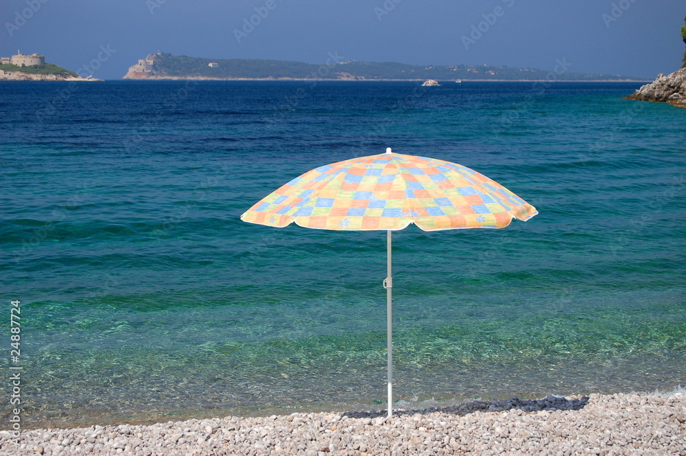Czarnogórska plaża - obrazy, fototapety, plakaty 