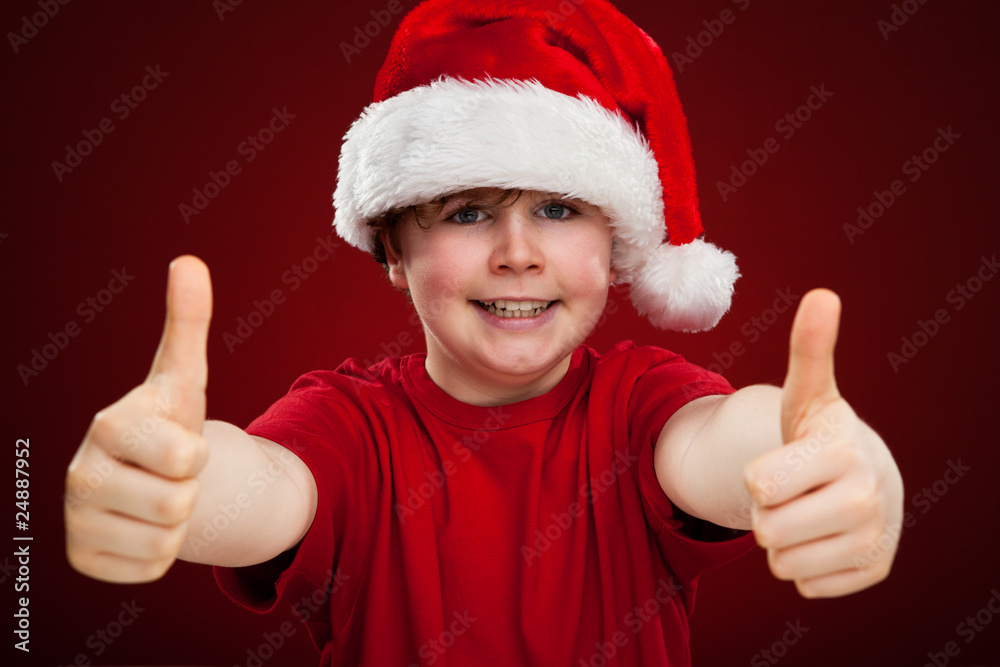 Boy as Santa Claus Boy as Santa Claus
