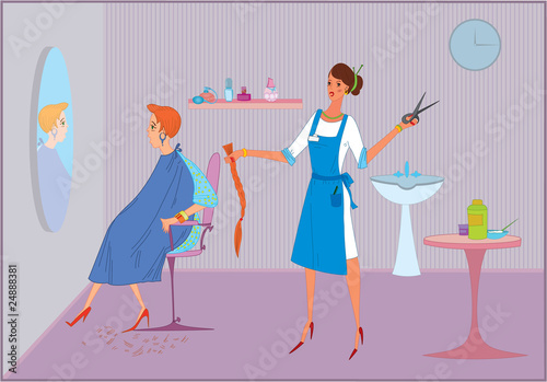 Beauty salon  bad haircut