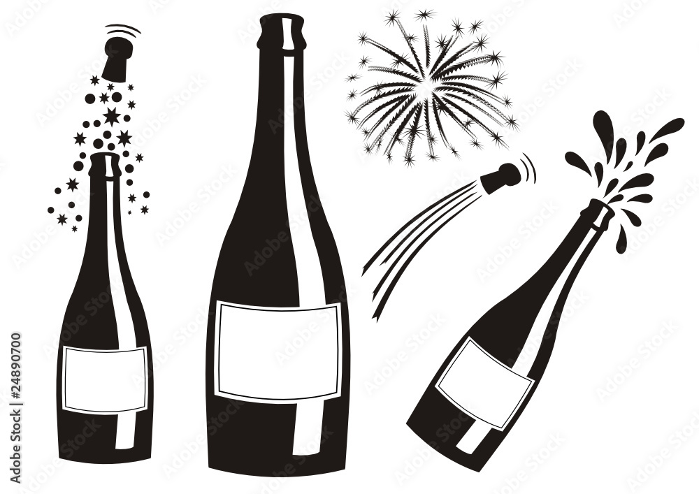 sekt und feuerwerk