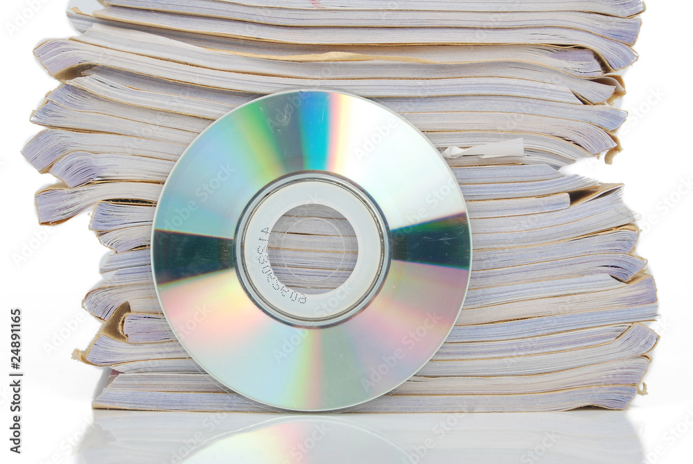 Fototapeta premium CD with documents