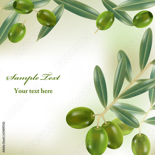 Realistic Olives Background