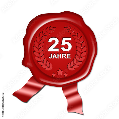 Jubiläum 25 Jahre, Silberhochzeit, Urkunde, Siegel, Plakette