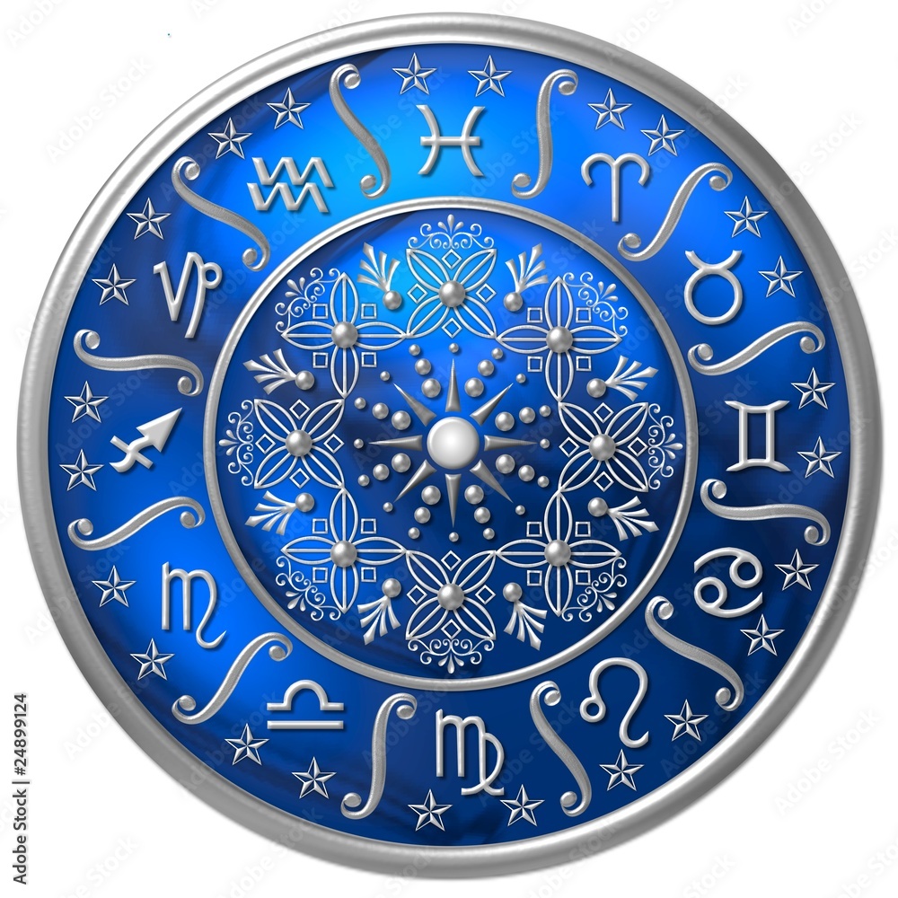 Blaue Horoskopscheibe Blaue Horoskopscheibe