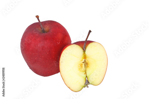 one red apple and a half