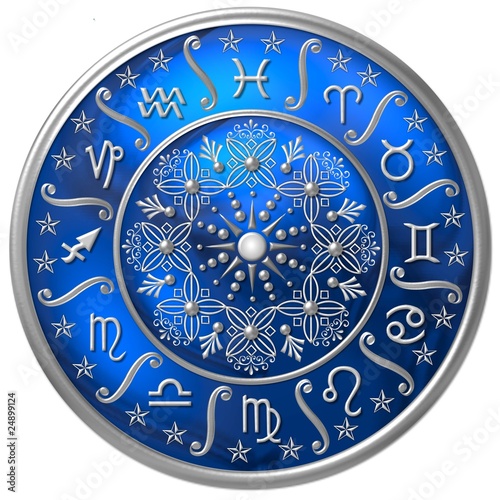 Blaue Horoskopscheibe