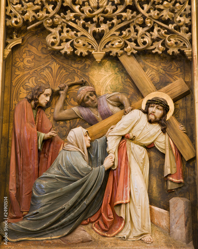 Photography Bratislava - detail of gothic altar from st. Martins cathedral