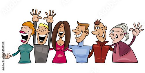 group of funny people