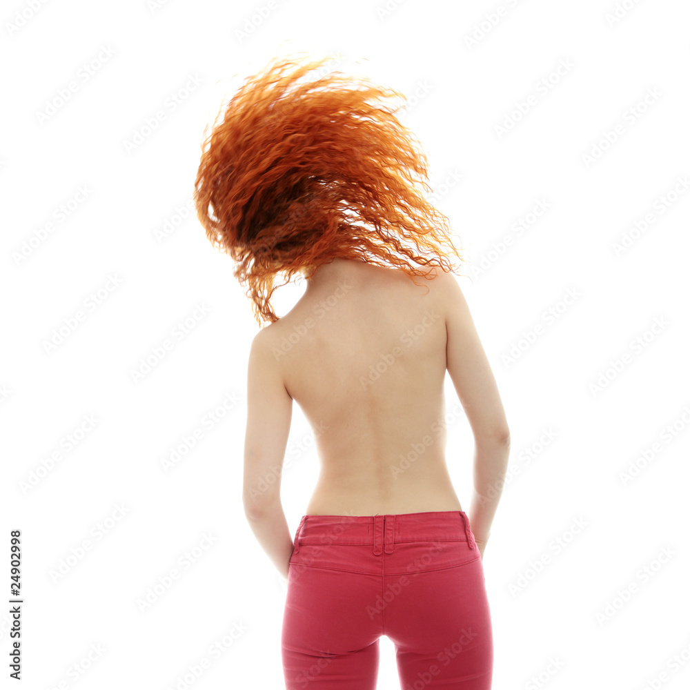 Naklejka premium Redhead