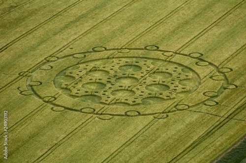 Crop circle vu d'avion