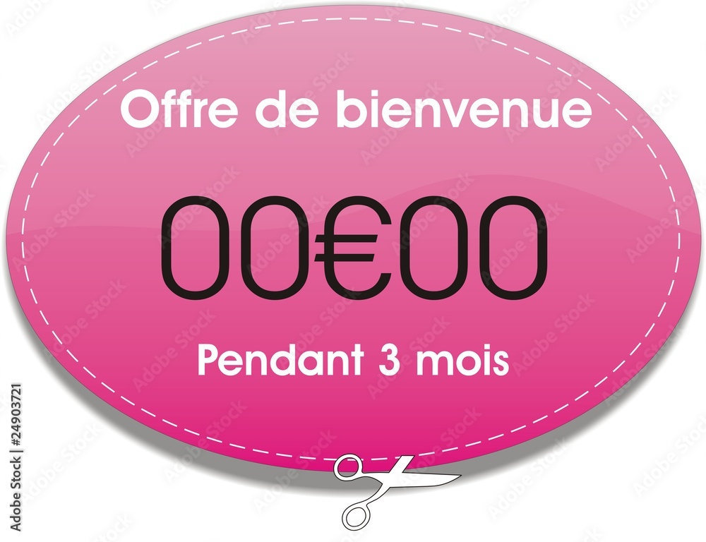 bouton offre de bienvenue