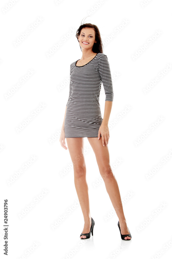 Sexy woman with long legs