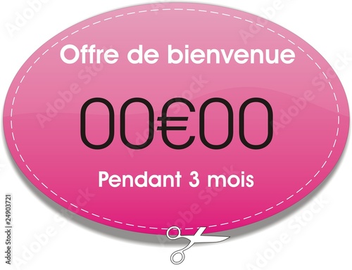 bouton offre de bienvenue