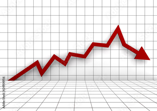 statistik_roter_pfeil_runter_wand
