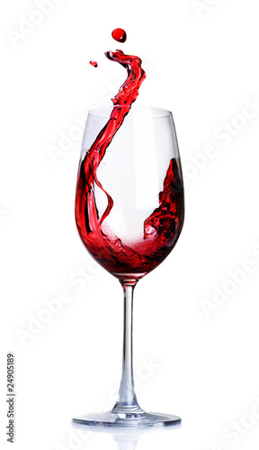 Red Wine Abstract Splashing #24905189