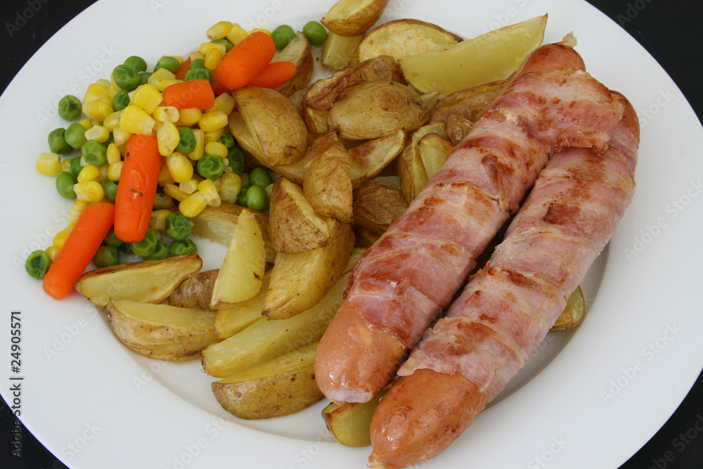 berner würstel mit Kartoffeln und Gemüse berner würstel mit Kartoffeln und Gemüse