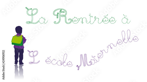 la rentrée à l'école maternelle