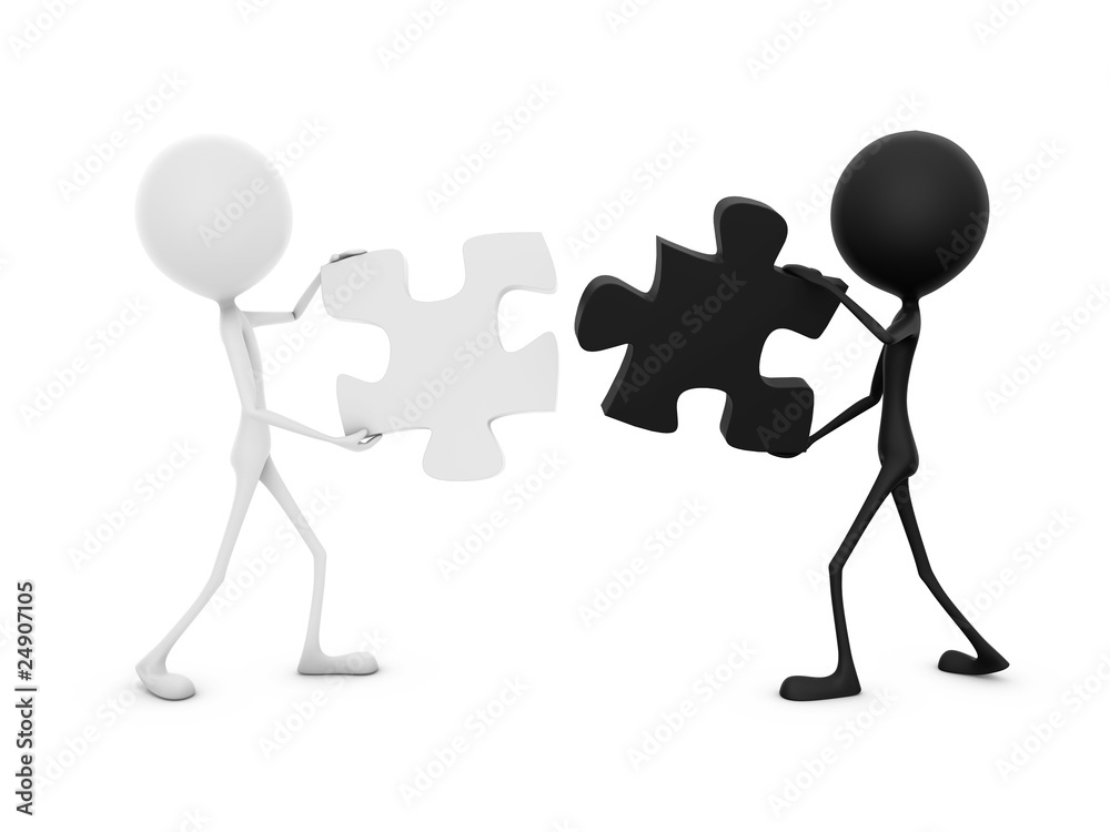Mr. Emotion V38.1d Puzzle Pieces white and black Mr. Emotion V38.1d Puzzle Pieces white and black