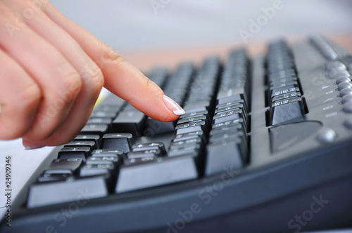 Hands of a young woman