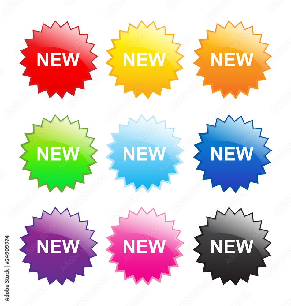 New sticker vector New sticker vector