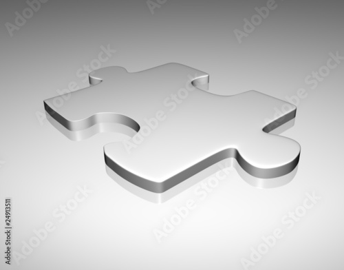 White puzzle on gradient background