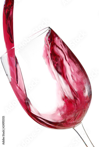 Pouring red wine
