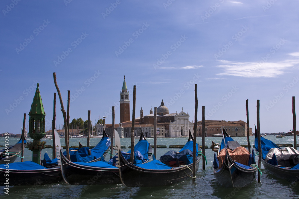 Gondolas by the Grand Canal