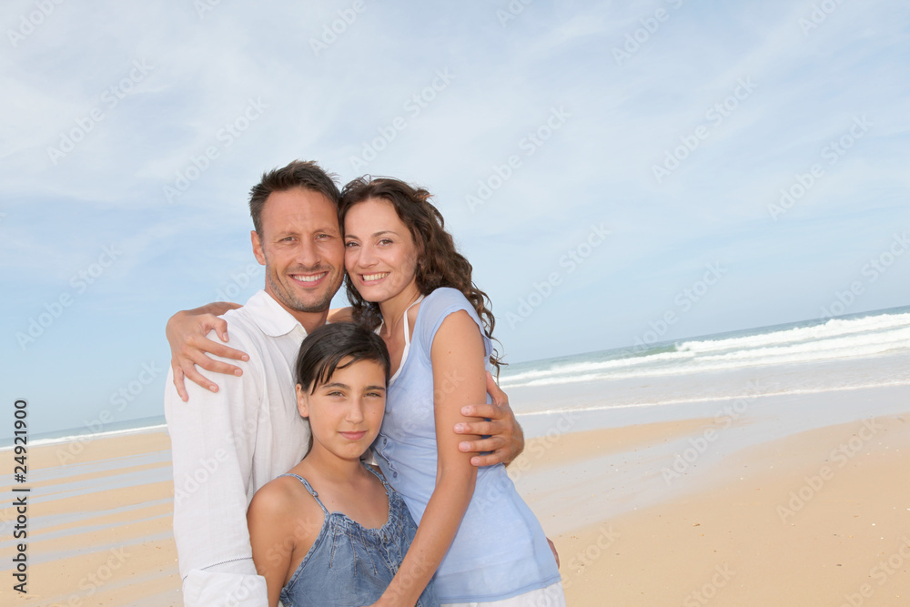 Portrait of happy family at the beach Portrait of happy family at the beach