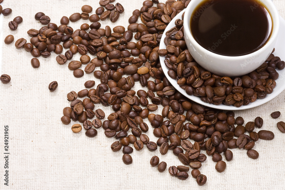 Obraz premium coffee on sackcloth
