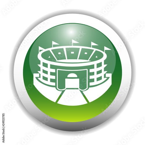 Glossy Sports Stadium Sign Button