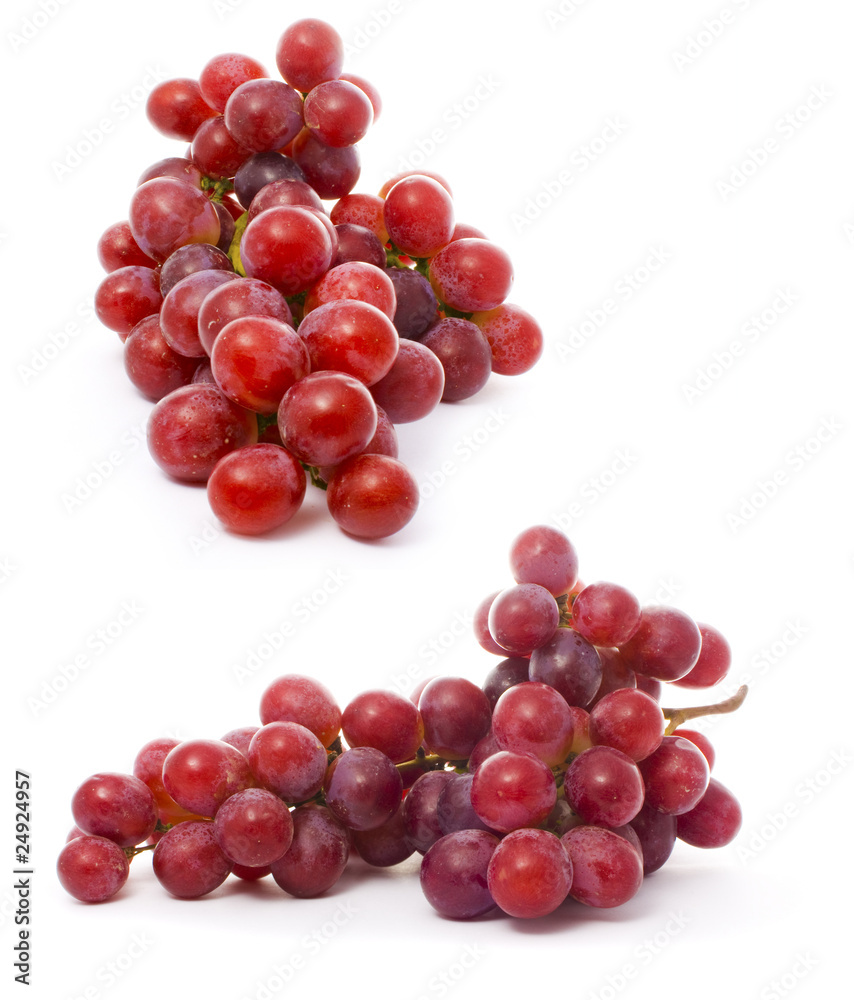 a bunch of juicy grape isolated over white