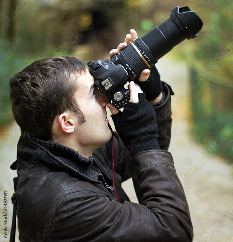 Fotografer in Zoo Self-Portrait