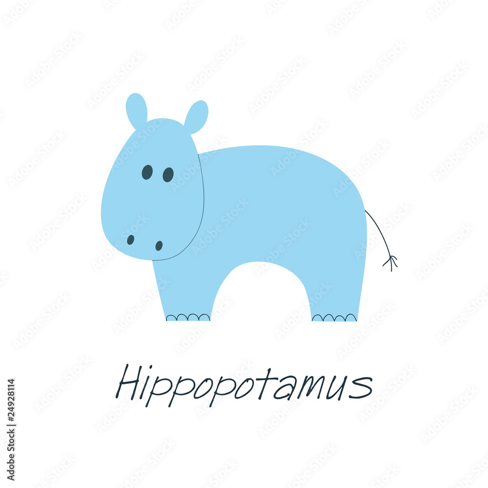 Little blue hippo Little blue hippo