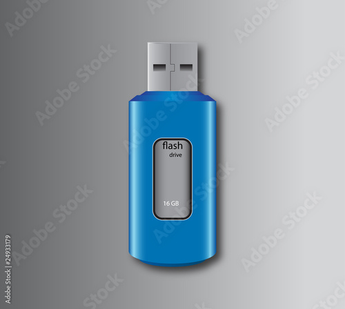Blue pendrive vector