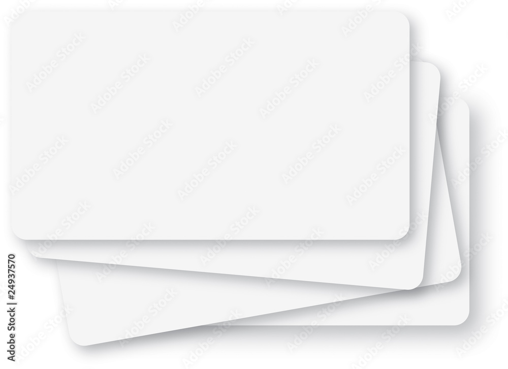 Stack of empty white index cards Stock Vector Adobe Stock
