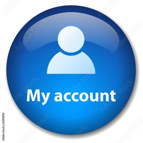MY ACCOUNT Web Button (profile user login go open new data icon)