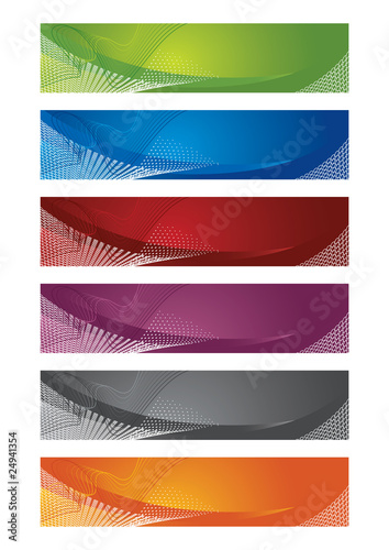 Selection of halftone digital banners