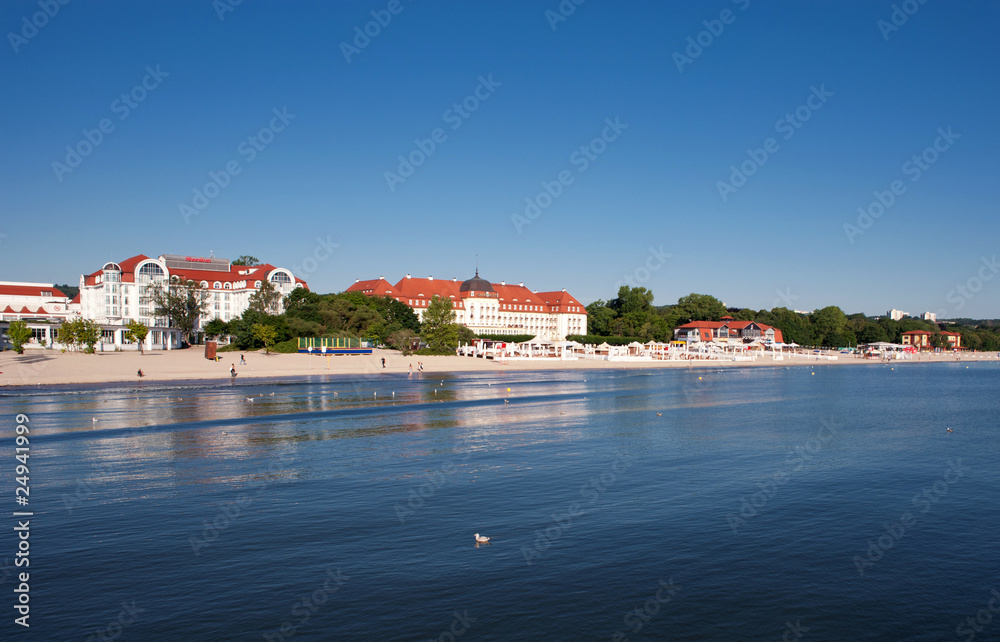 Naklejka premium Baltic sea coast in Poland, Sopot