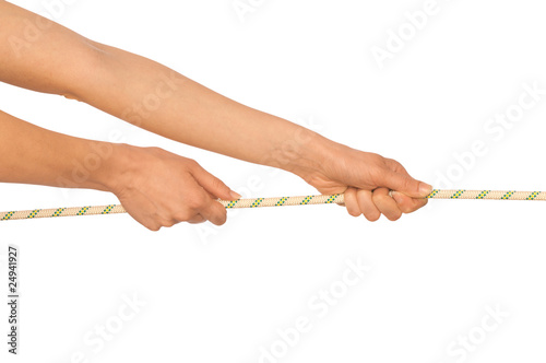 pulling of a rope