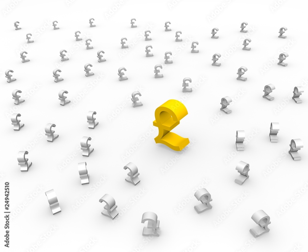 Rich Gold Pound Symbol Rich Gold Pound Symbol