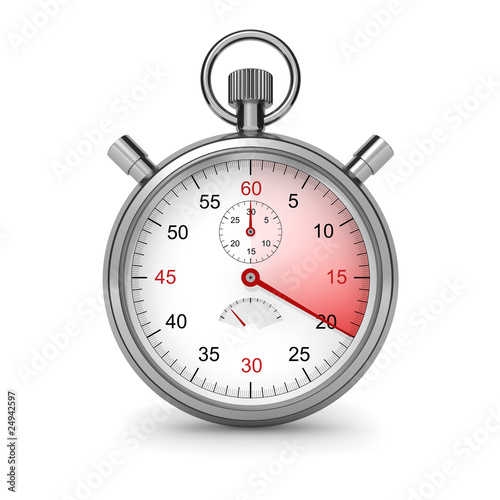 Isolated stopwatch. Clipping path included.