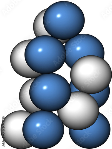 Balls in blue & white