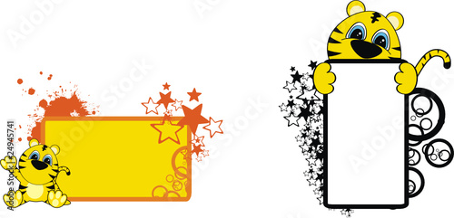 tiger cartoon copyspace