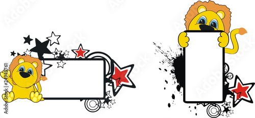 lion cartoon copyspace