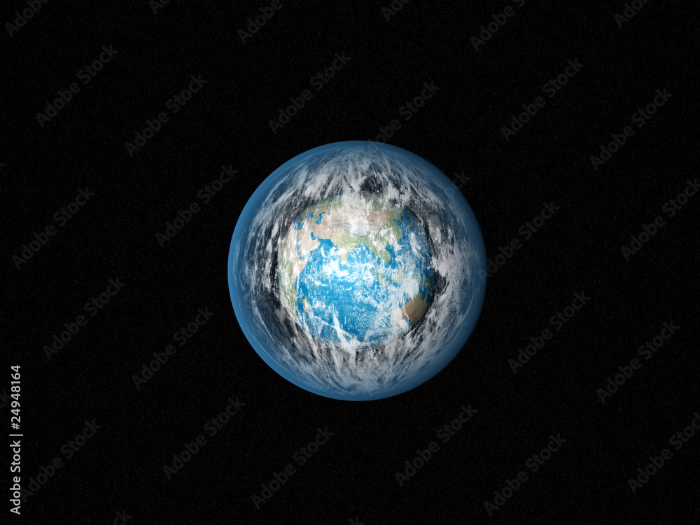 Blue Earth in space Blue Earth in space