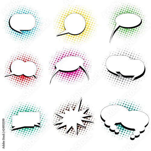pop art style speech bubbles