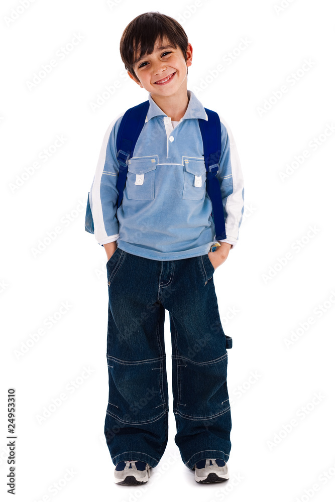 Fototapeta premium Happy young boy smiling at camera