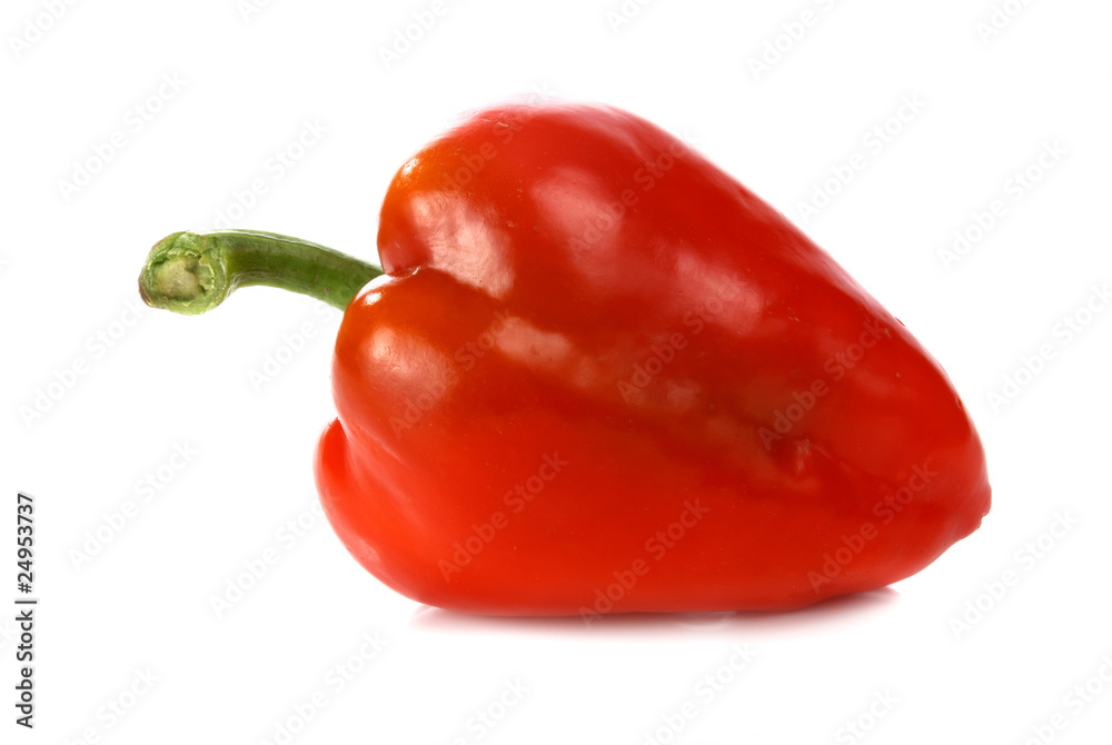 red pepper and green leaf