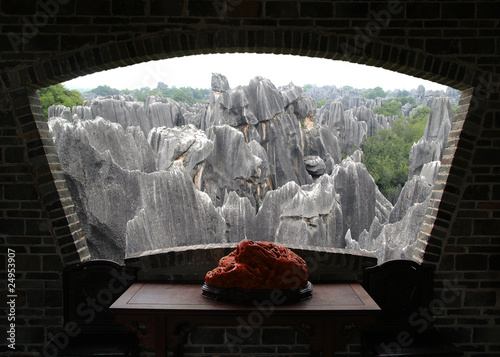 Stone forest national park in  China photo