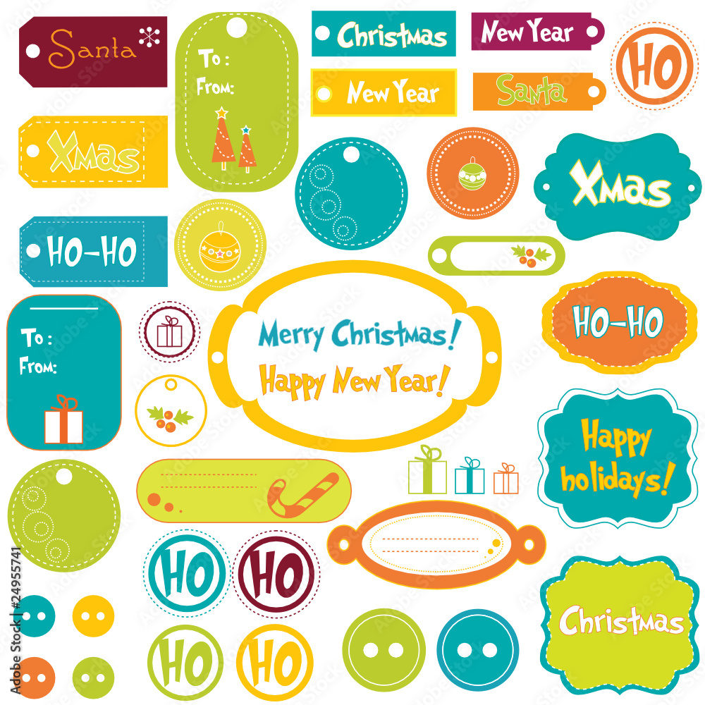 Set of Christmas design elements Set of Christmas design elements